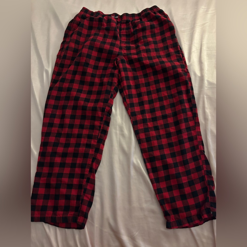 Red and Black Plaid Pajama Pants Men’s M-L